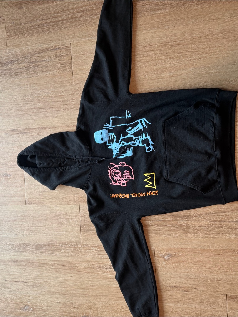 Jean Michel Basquiat Hoodie Black Skull Art Graphic Pullover Streetwear